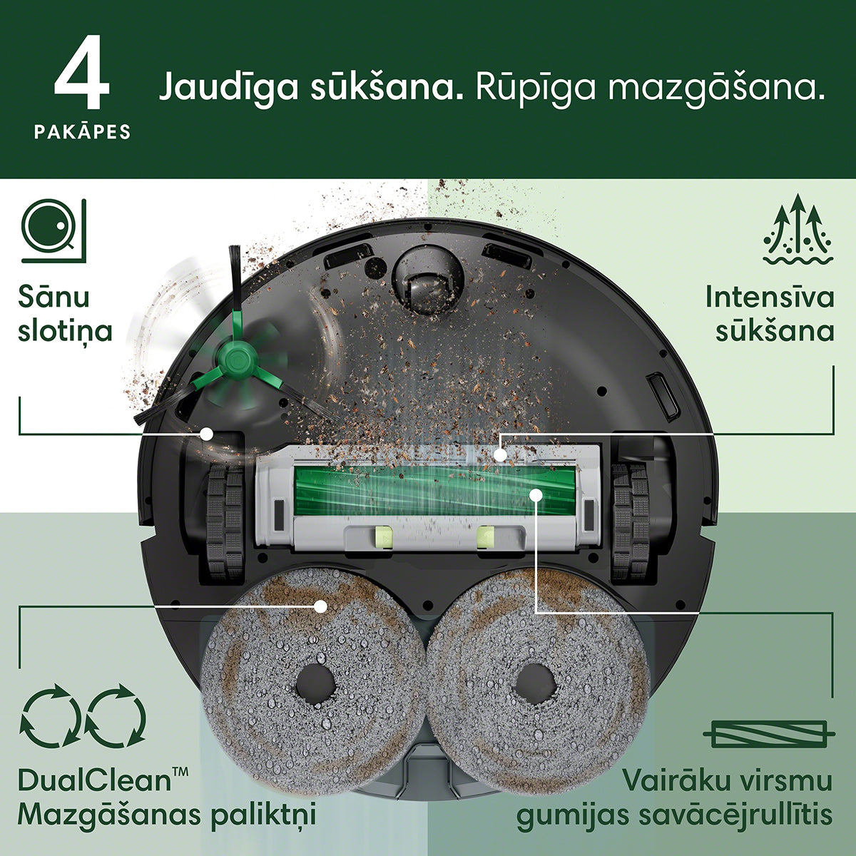 Roomba® Plus 405 Combo robotu + AutoWash™ stacija