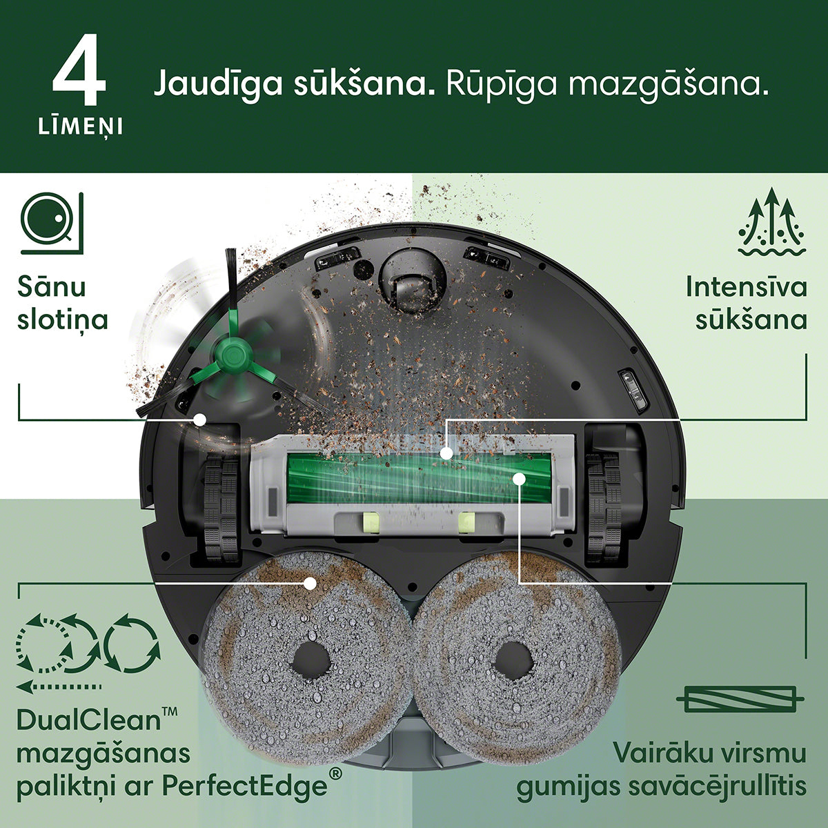 Roomba Combo® 505+ robots putekļu sūcējs