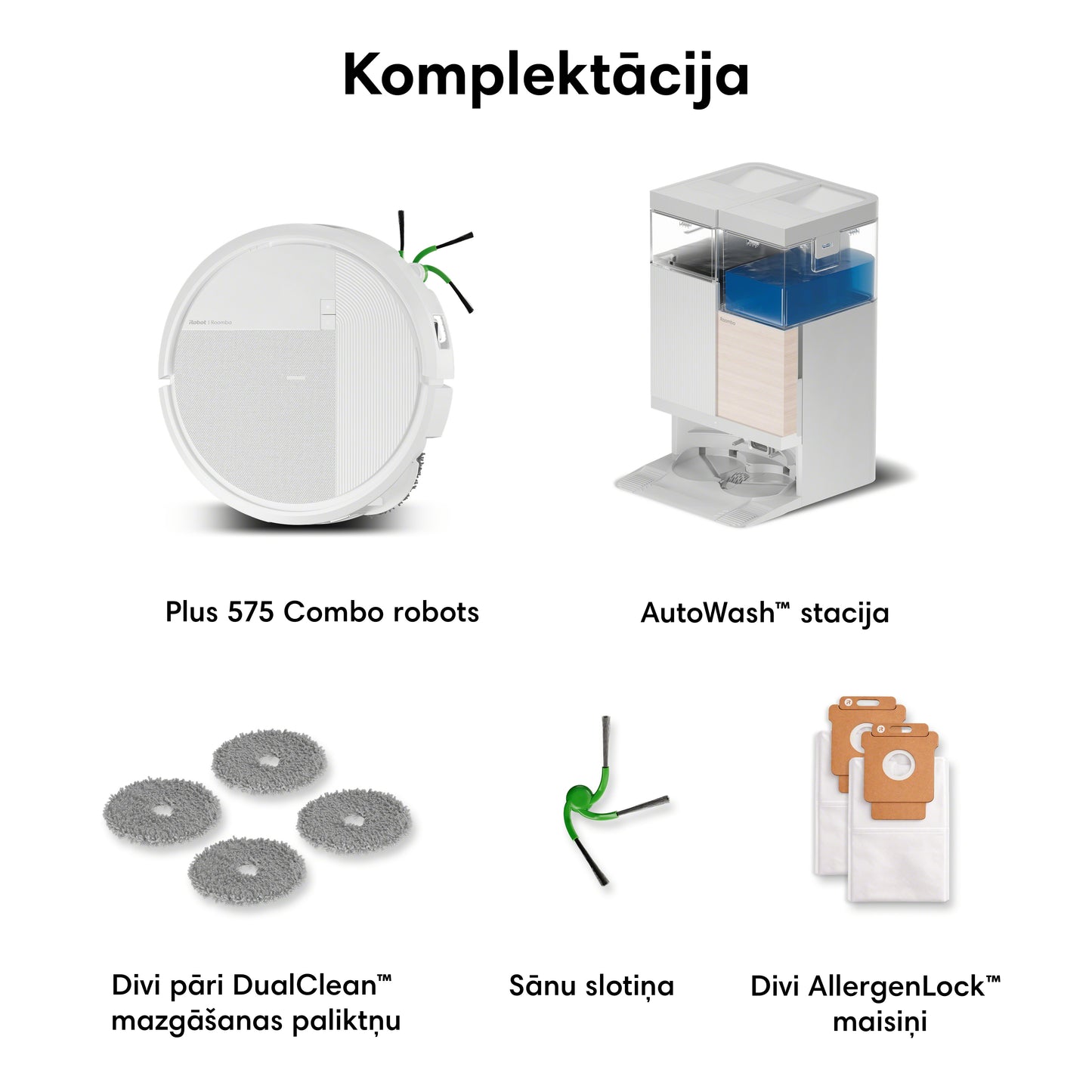 Roomba® Plus 575 Combo robots + AutoWash™ dokstacija