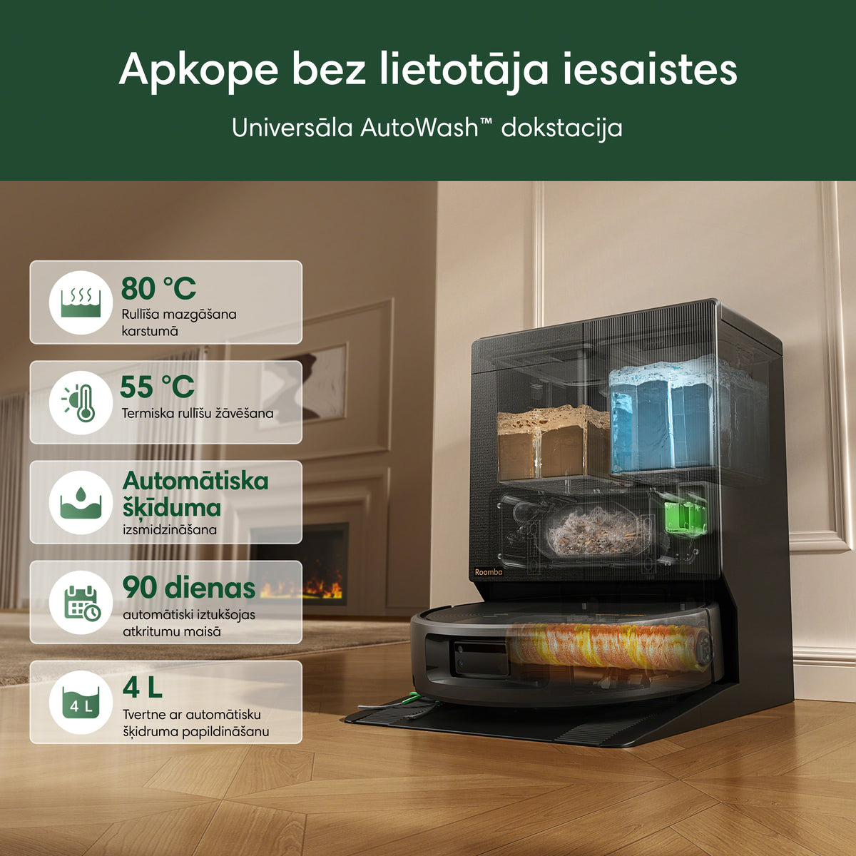 Roomba® Plus 675 Combo + AutoWash™ dokstacija