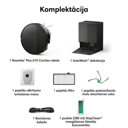 Roomba® Plus 675 Combo + AutoWash™ dokstacija