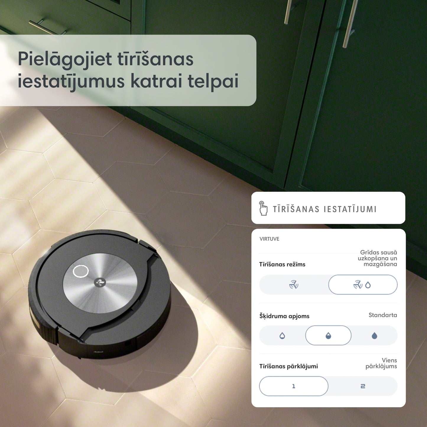 Roomba Combo® j7+ robots putekļu sūcējs ar grīdas mazgāšanas funkciju