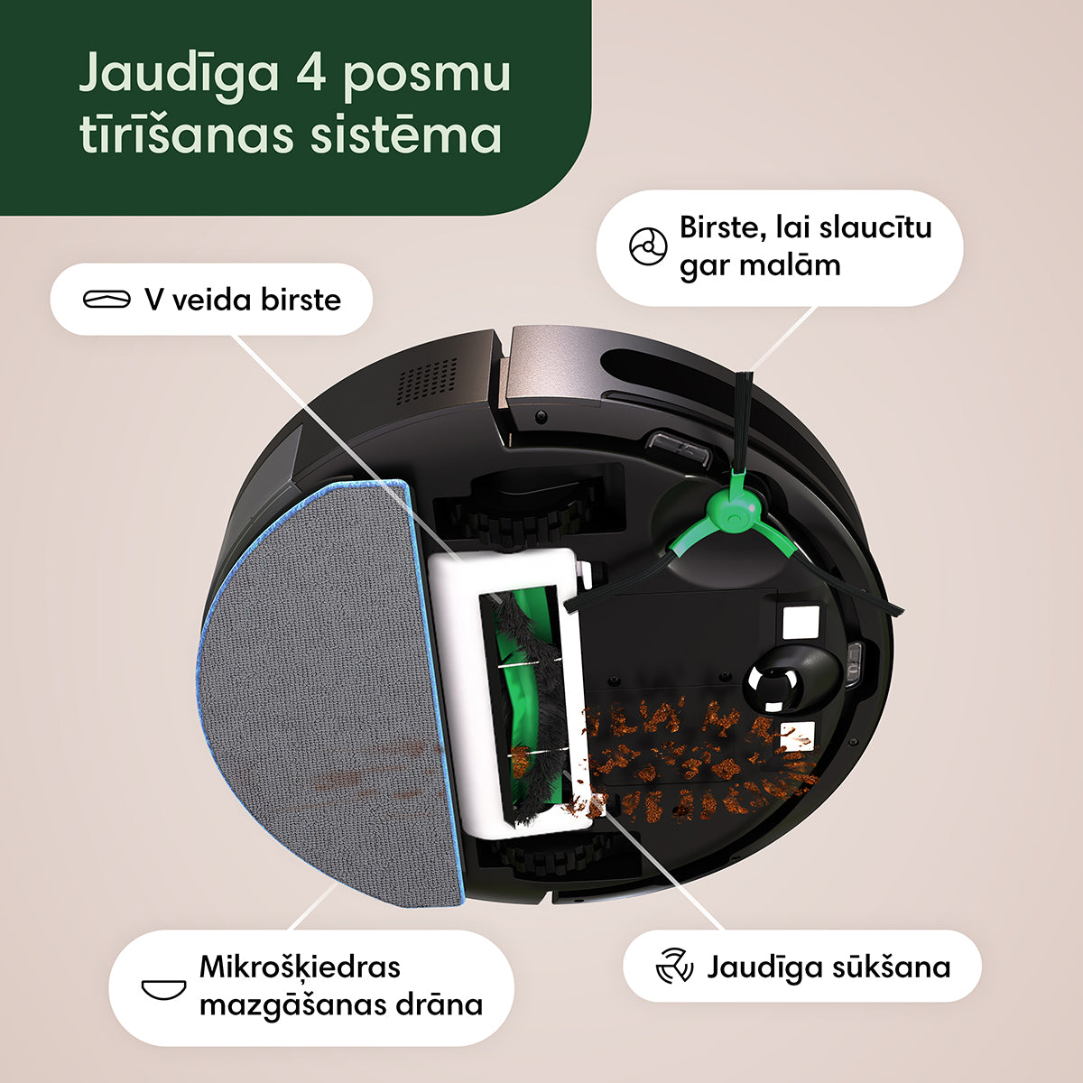 Roomba Combo® 2 Essential robots melna + AutoEmpty™ stacijas
