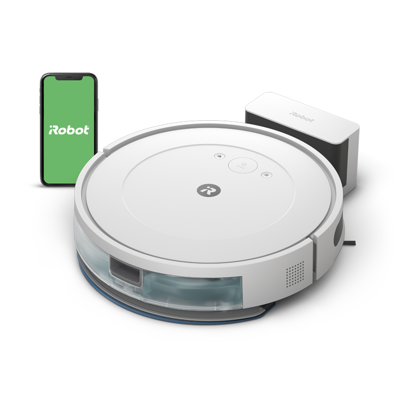 Roomba Combo® Essential robots balta putekļu sūcējs ar grīdas mazgāšanas funkciju