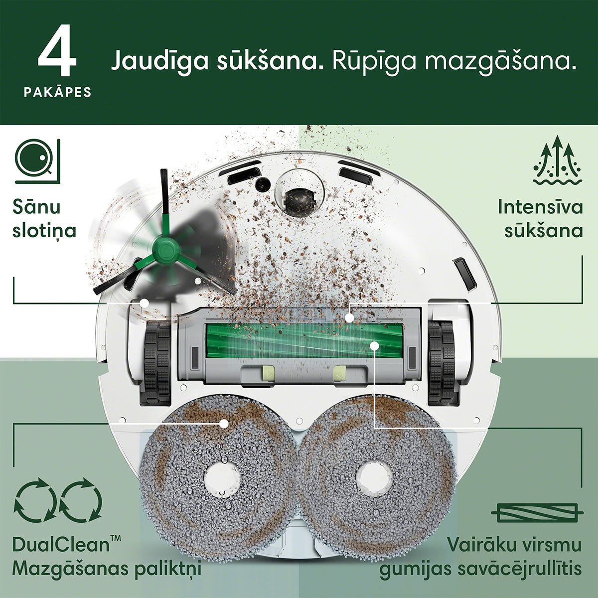 Roomba Combo® 405+ robots putekļu sūcējs