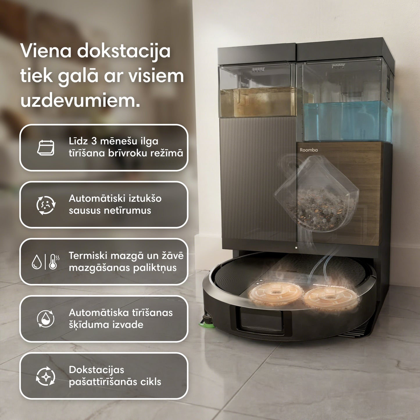 Roomba® Plus 575 Combo robots + AutoWash™ dokstacija