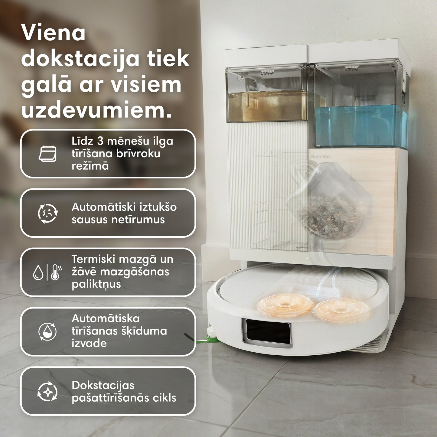 Roomba® Plus 575 Combo robots + AutoWash™ dokstacija
