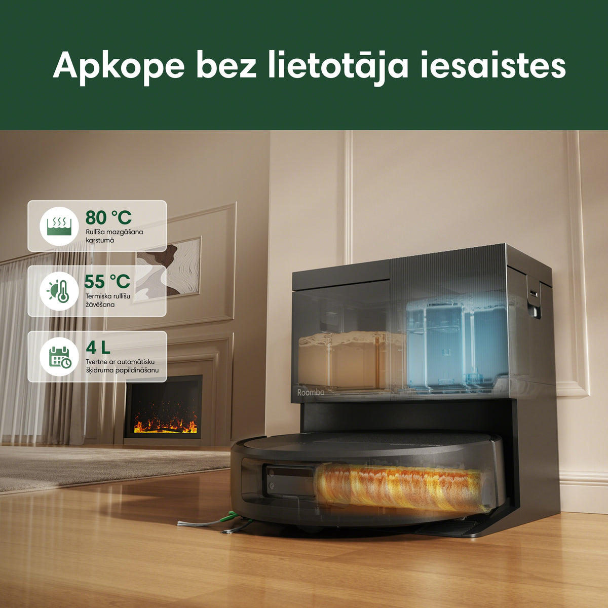 Roomba® Plus 615 Combo ar Wash Only dokstaciju