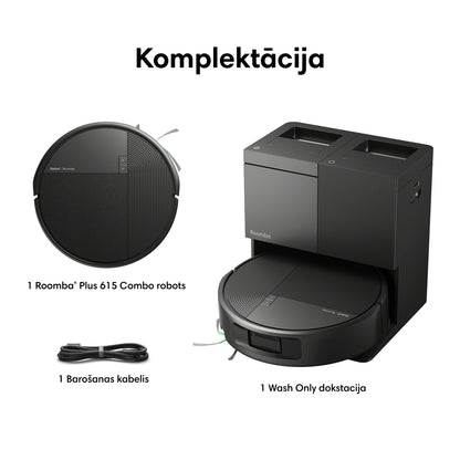 Roomba® Plus 615 Combo ar Wash Only dokstaciju